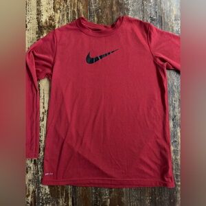 Nike Kids Red Long Sleeve Tee